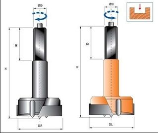 TCT Drill bits for hinges in carbon steel and carbide tips