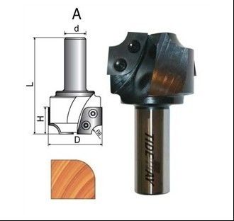 Pezzi del router dell'angolo rotondo dei pezzi del router di CNC con lo stinco variabile dei coltelli 20mm