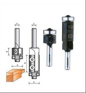 CNC Router Bits - Flush trim con coltelli reversibili