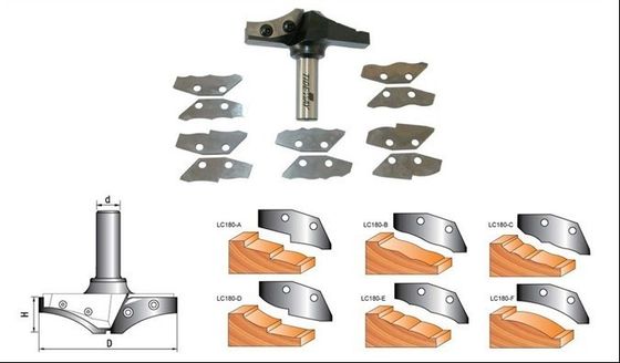 Bit di router CNC resistente pannello rialzato con coltelli intercambiabili