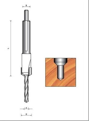 Svasatura TCT punte con M5 * 10 vite regolabile e centro punto