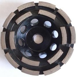 Doppia mola brasata sinterizzata della tazza del diamante di fila per calcestruzzi 3" 6" 7"